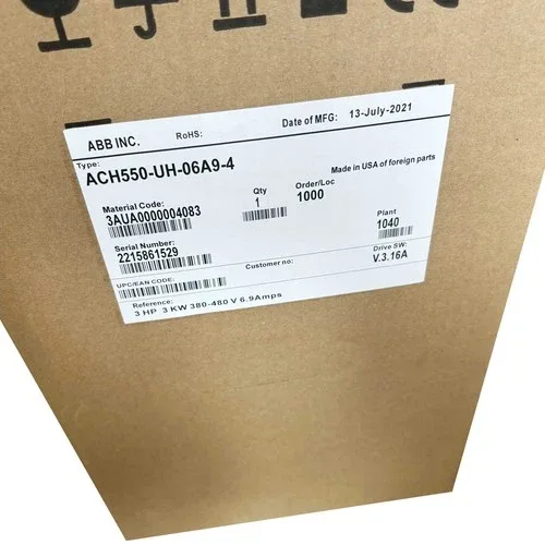 ABB AC Drive ACH550-UH-06A9-4 ACH550 3HP 6.9A 3AUA0000004083 3KW 2