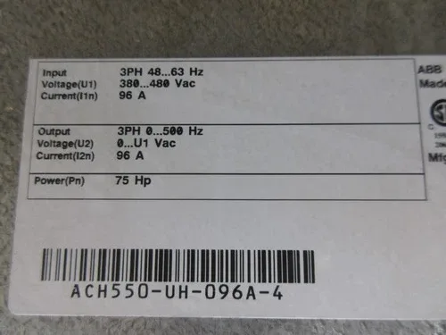 ABB ACH550-UH-096A-4 inverter 4