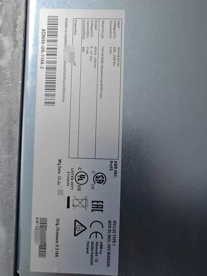 ABB ACH550-UH-114A-2 frequency converter 3