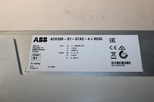 ABB ACH580-01-07A2-4+B056 Drive 7.2A 4
