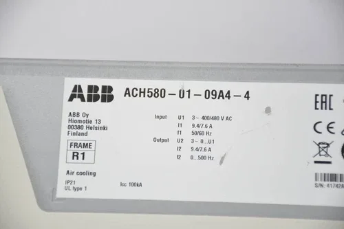ABB Frequency Inverter ACH580-01-09A4-4 4