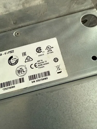 ABB ACH580-01-124A-4+P922 HVAC DRIVE MISSING SCREEN UNTESTED READ 4