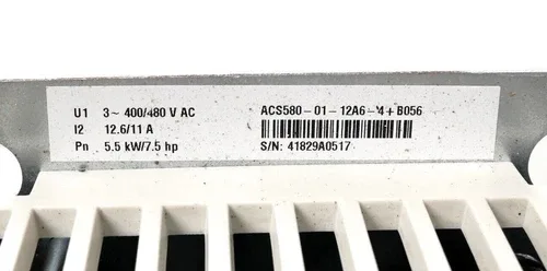 ABB ACH580 Frequency Inverter 5.5kW/7.5hp V2.06.0.2 ACH580-01-12A6-4+B056 4