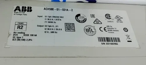 ABB ACH580-01-31A-2 10 HP 3 PH 3
