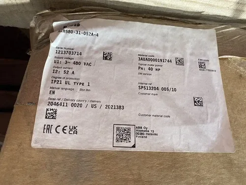 ABB Drive 40HP ACH580-31-052A-4 3
