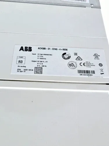 ABB ACH580-31-07A6-4+B056 WALL MOUNTED ULTRA LOW HARMONIC DRIVE 3