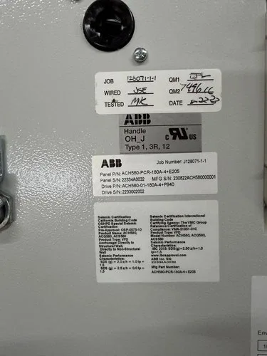 ABB ACH580-PCR-180A-4+E205 150HP 480V VFD Panel ACH580-01-180A-4+P940 4