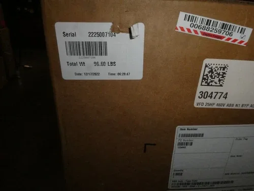 ABB ACH580-VCR-034A-4+F267+J429 25HP 480V 34.0A VT N1 4