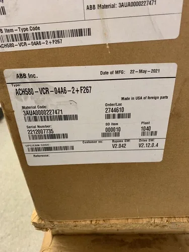 ABB ACH580-VCR-04A6-2+F267 Drive With Bypass 240VAC 1HP 3 Phase - 3