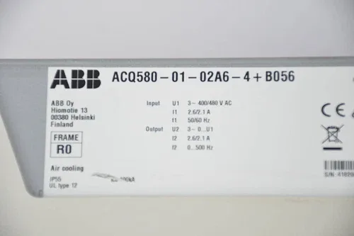 ABB Frequency Inverter ACQ580-01-02A6-4+B056 4