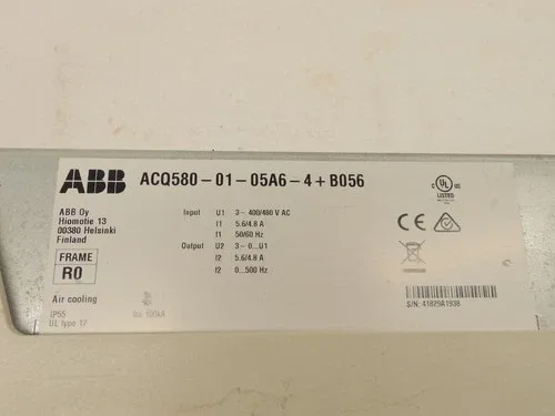 ABB ACQ580-01-05A6-4 +B056 Frequency Inverter 3