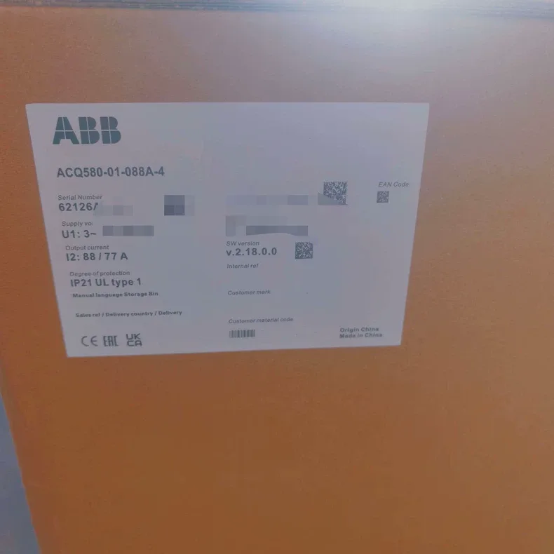 ABB ACQ580-01-088A-4 water industry inverter By 2