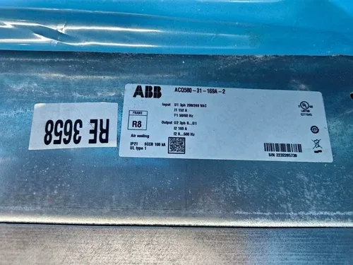 ABB ACQ580-31-169A-2 ULTRA-LOW HARMONIC VFD DRIVE-60HP/75HP 3-P 208/240 VAC 2