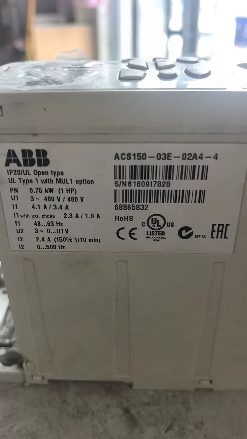 ABB ACS150-03E-02A4-4 Inverter 0.75KW 3