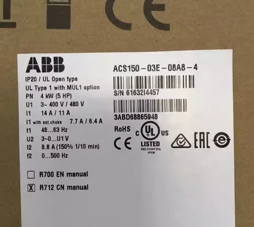 ABB ACS150-03E-08A8-4 Inverter 380V 4KW 2