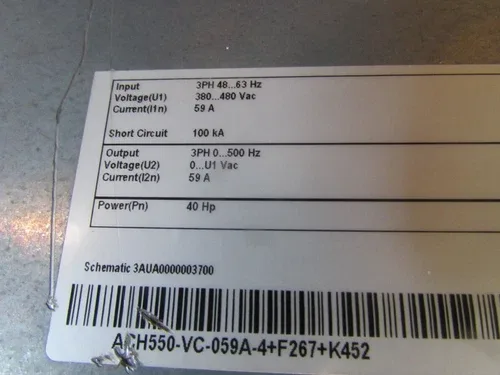 ABB ACH550-VC-059A-F+F267+K452 40hp HVAC VFD with BYPASS TAKEOUT MAKE OFFER 2