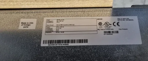 ABB 125HP 157A 480V ACH550/ACX550 - ACX550-U0-157A-4+B055 NO ENCLOSURE 2
