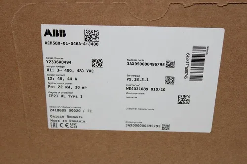 ABB ACH580-01-046A-4+J400 Drive 44A 2