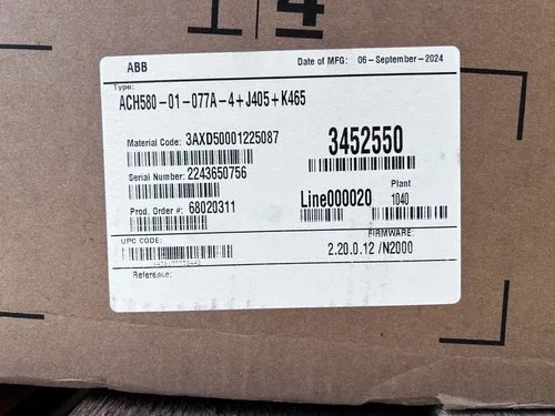 ABB ACH580-01-077A-4-J405+K465 HVAC DRIVE Frequency converter
