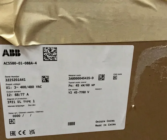 ABB 3ABD00045413-D ACH580-01-088A-4 3