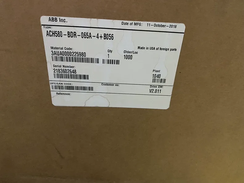 ABB frequency converter ACH580-BDR-065A-4+B056 MS 4
