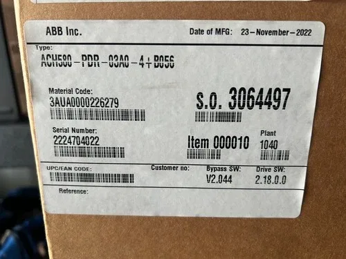 ABB VFD M ACH580-PDR-03A0-4+B056