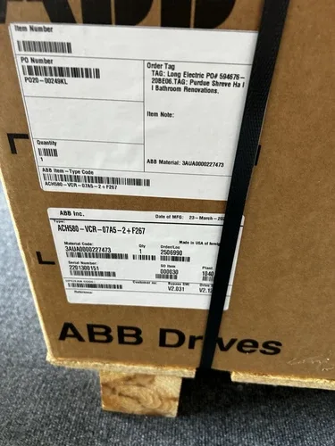 ABB DRIVE TYPE ACH580-VCR-07A5-2+F267