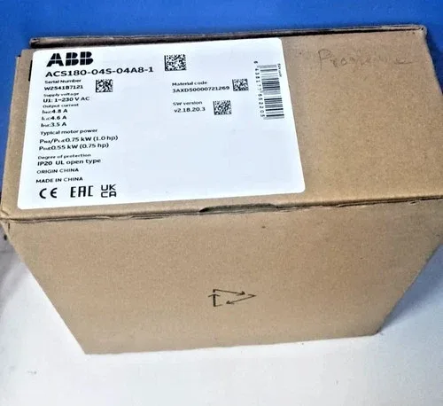 ABB ACS180-04S-04A8-1 LV AC machinery drive module 3AXD50000662524 3