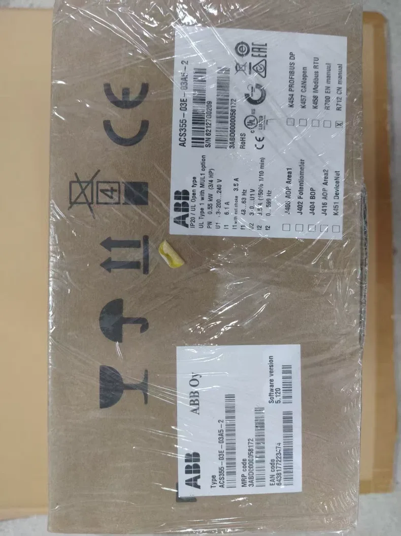 ABB Inverter ACS355-03E-04A7-2 3P AC200V ~ 240V 0.75KW 5