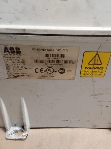 ABB ACS355-03U-03A3-4+B063+F278 AC Drive 1.5HP 3PH 0-500Hz 380/480V VFD 3