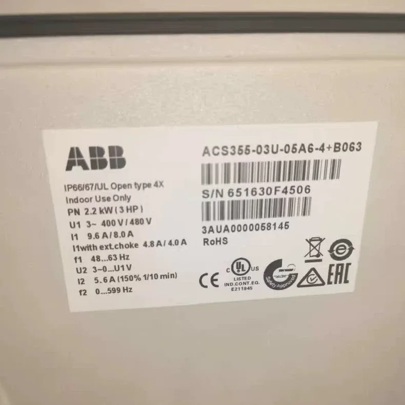 ABB ACS355-03U-05A6-4+B063 inverter 2