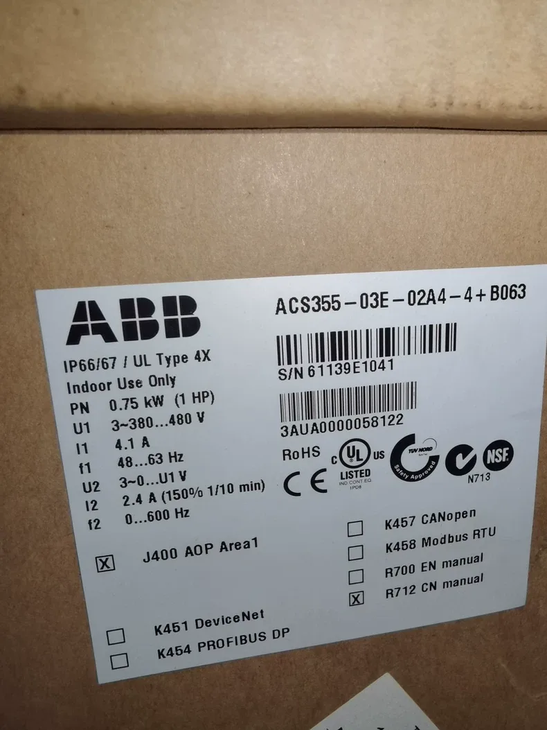 ABB Inverter ACS355-03E-02A4-4+B063 ^ 4