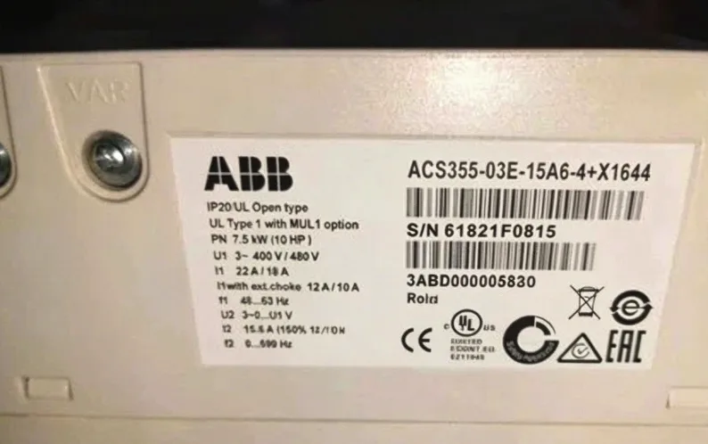 ABB ACS355-03E-15A6-4+x1644 Inverter GX 4