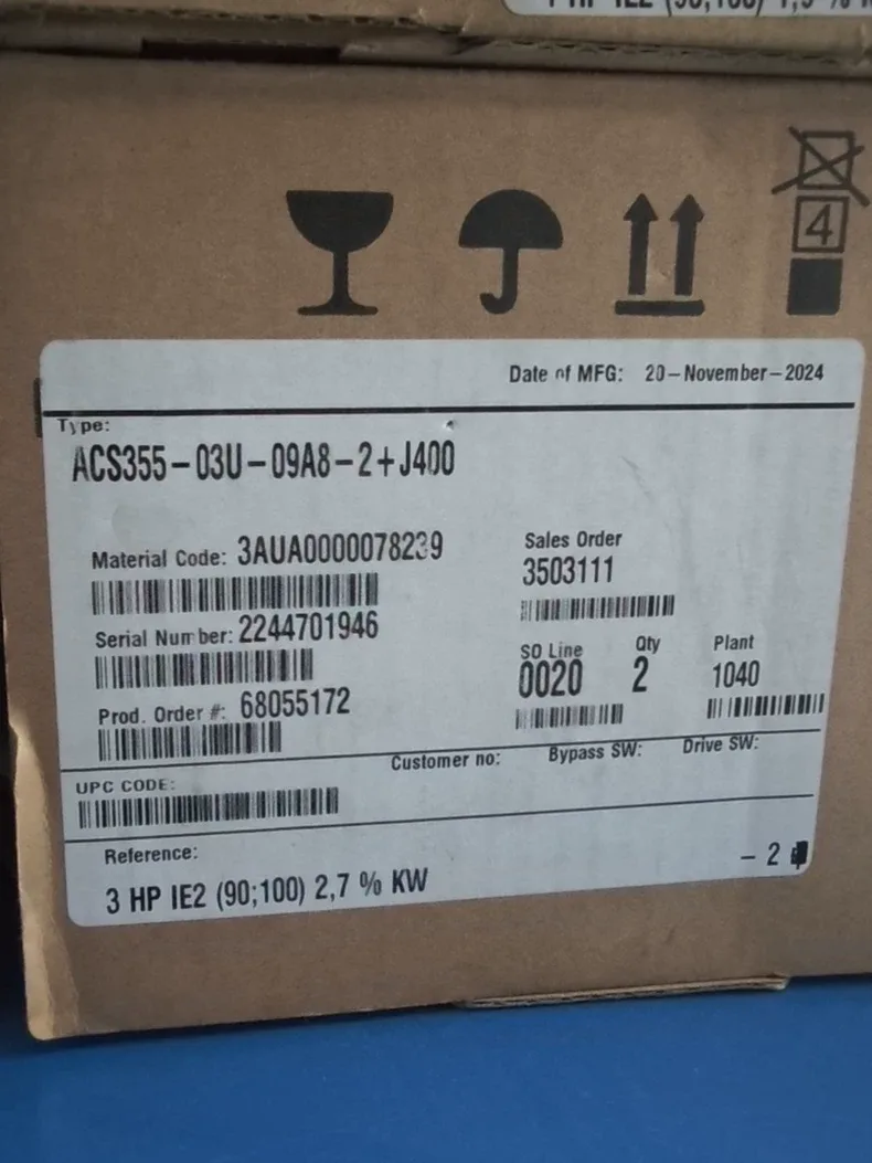 ABB inverter ACS355-03U-09A8-2+J400