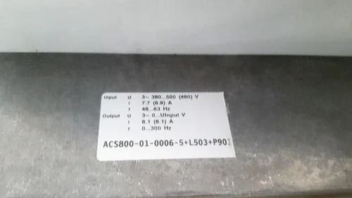 ABB INVERTER ACS800-01-0006-5+L503+P901 3