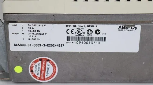 ABB Variable Frequency Drive ACS800-01-0009-3+E202+N687+CDP312R GREAT 3