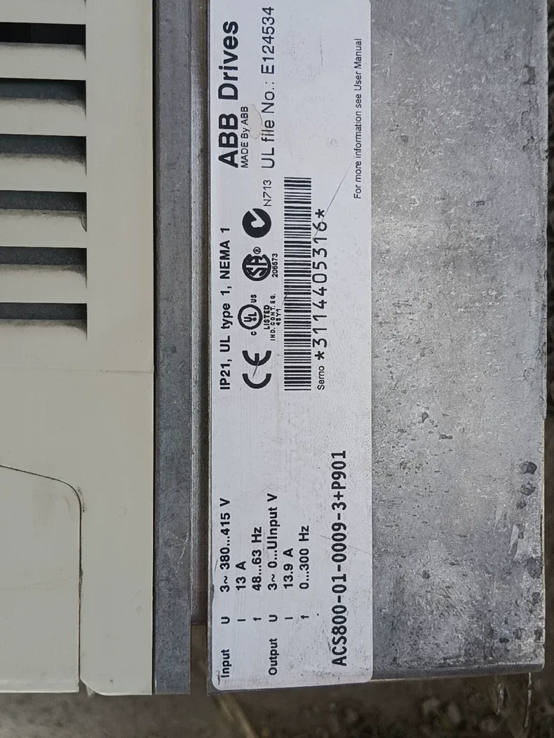 ABB ACS800-01-0009-3+P901 By SF OR 2