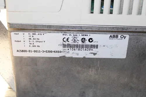 ABB ACS800-01-0011-3+E200+K454+L503 Drive 4