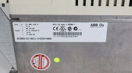 ABB Variable Frequency Drive ACS800-01-0011-3+E202+N687+CDP312R GREAT 3