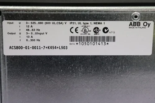 ABB ACS800-01-0011-7+K454+L503 Inverter +Control Panel CDP312R 2