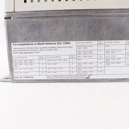 ABB ACS800-01-0020-3+E200+K454+L503+P904+R700 Frequency Drive 4