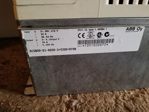 ABB VFD Drive ACS800-01-0020-3+E200+R708 15KW Wall Mounted Variable Frequency 3