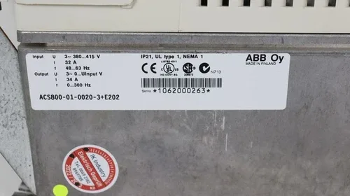 ABB ACS800 Variable Frequency Drive ACS800-01-0020-3+E202+CDP312R GREAT 3