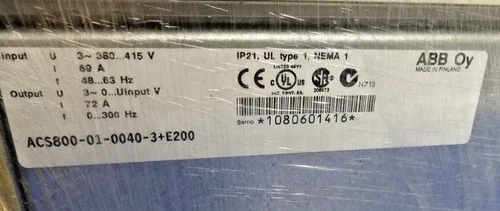 ABB ACS800-01-0040-3+E200