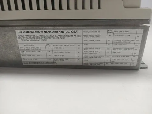 ABB ACS800-04-0006-5+J400+K454+L502+L509+P901+Q950 3