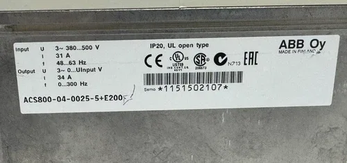 ABB ACS800-04-0025-5+E200 AC DRIVE ACS8000400255E200 4