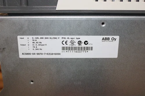 ABB ACS800-04-0070-7+E210+K454 Drive 79A 4