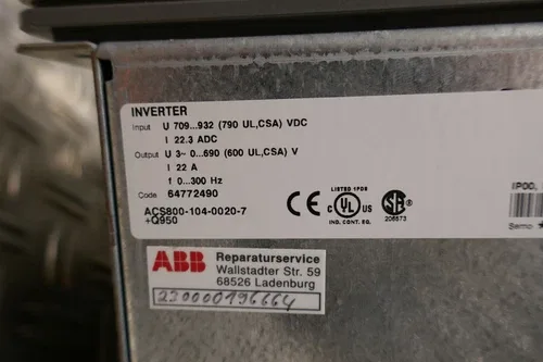 ABB ACS800-104-0020-7+Q950 Inverter ACS800-107-0020-7NR 2