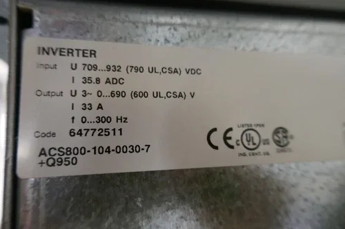 ABB ACS800-104-0030-7+Q950 Inverter ACS800-107-0030-7 3