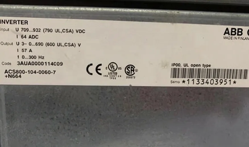 ABB Inverter ACS800-104-0060-7 3